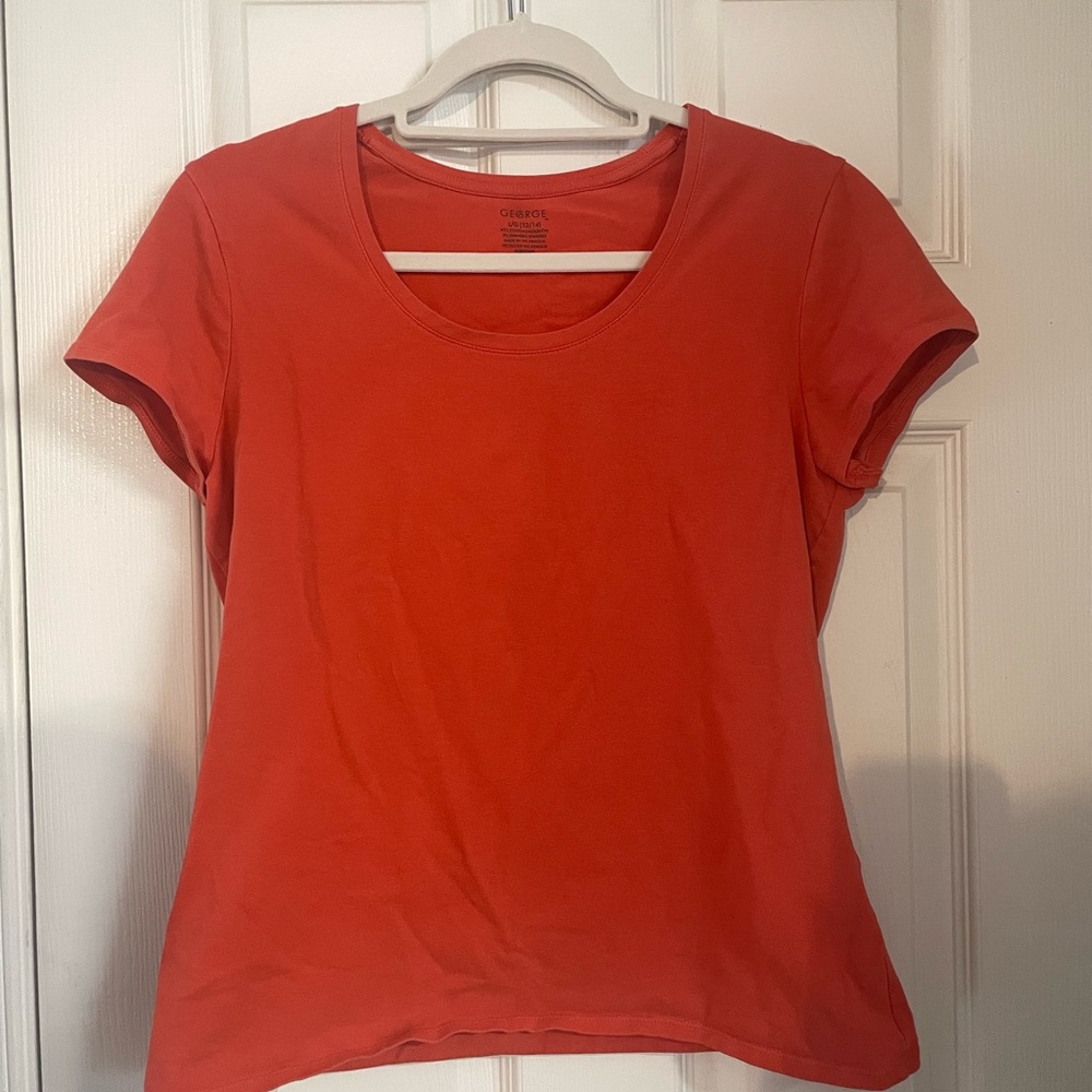 George Women's Orange Short Sleeve Tee